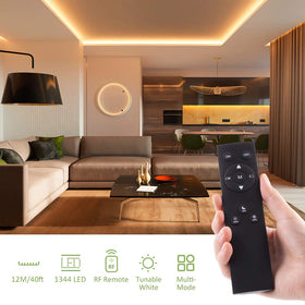 Novostella RF remote with 360° range for precise dimming and color temperature control