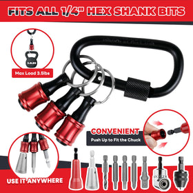 Noxtren aluminum-bit-holder-keychain offers lightweight, durable on-the-go organization.