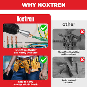 Noxtren red-wire-nut-twister speeds nut twists with steady control.