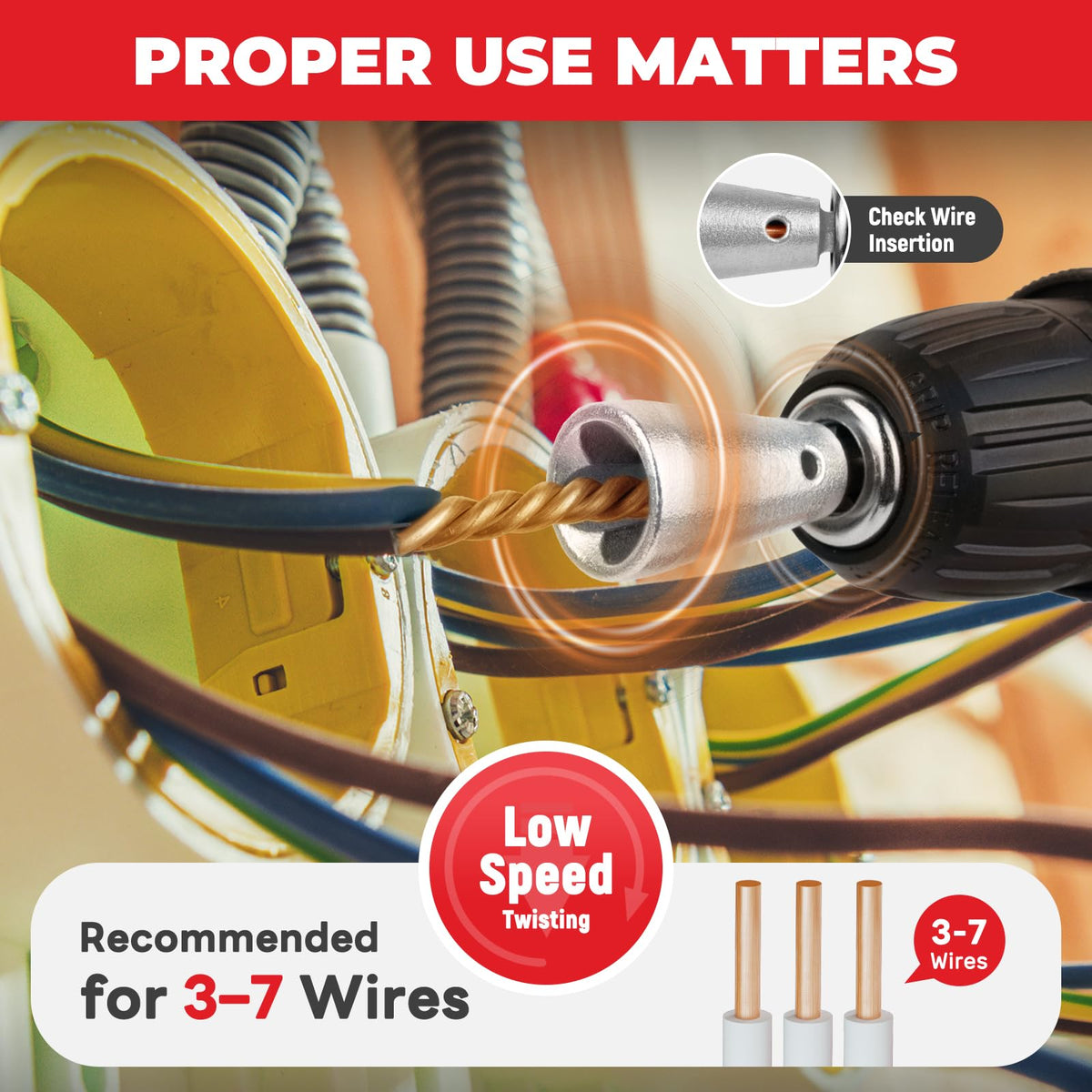 Noxtren wire-twister-for-drill streamlines wire bundling with your drill for even twists.