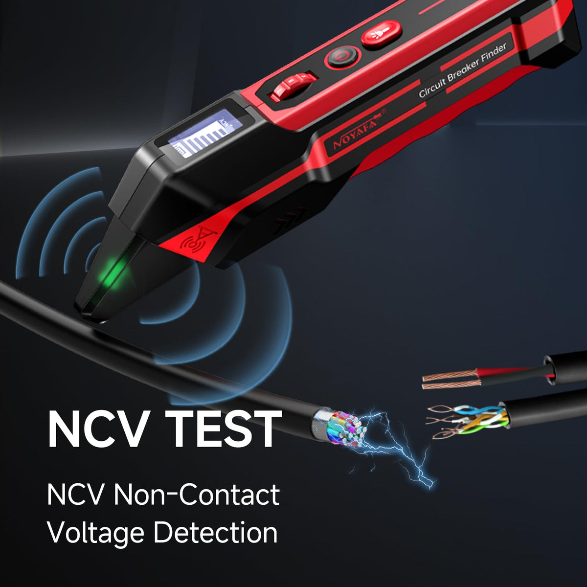 NOYAFA NF-824 built-in flashlight aids work in dim spaces.