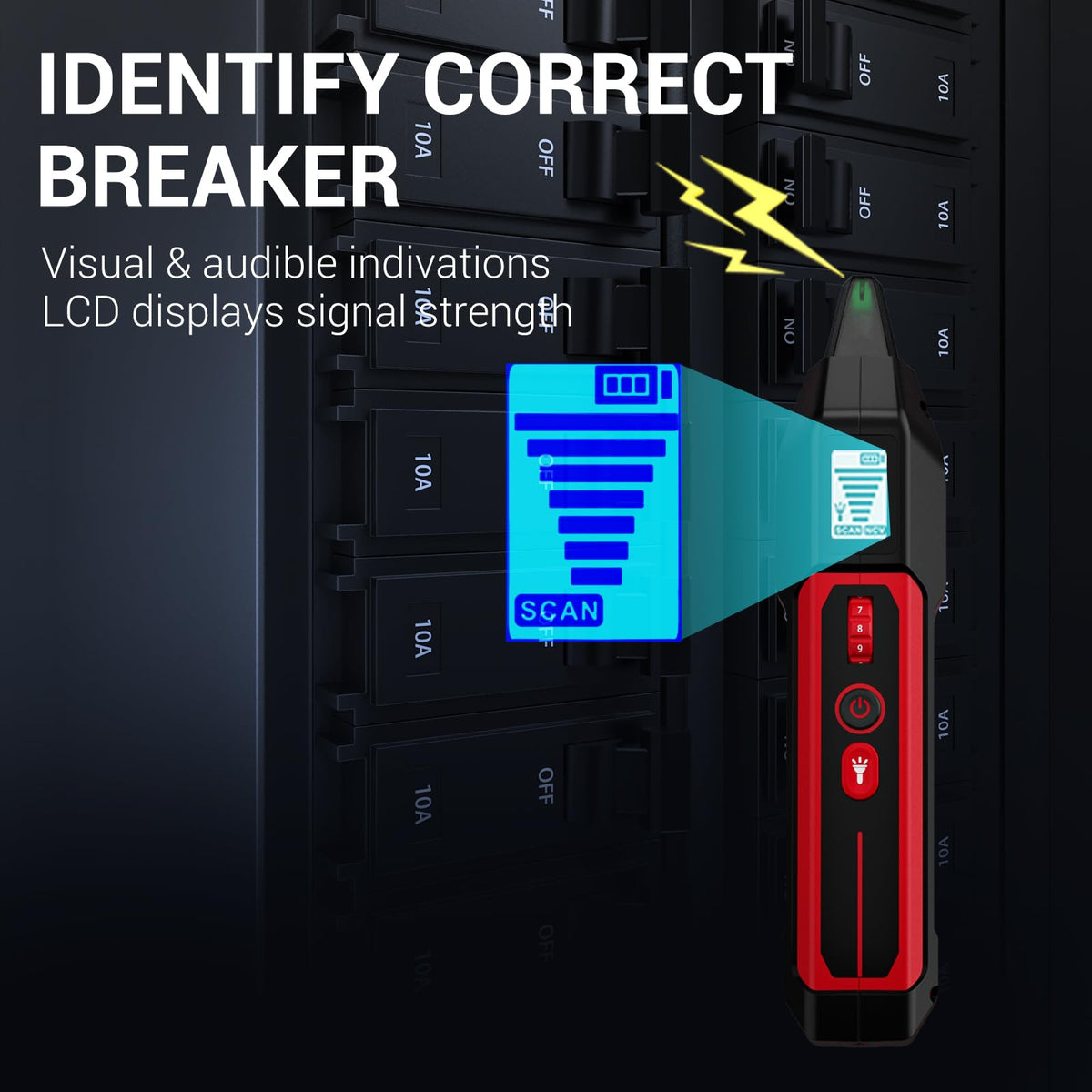 NOYAFA NF-824 GFCI tester enables quick outlet safety checks.
