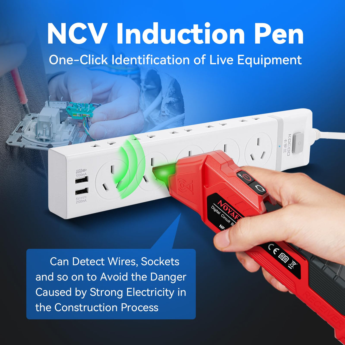 NOYAFA NF-827 audible beep confirms correct breaker