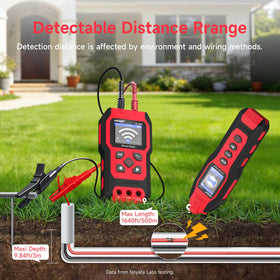 NOYAFA NF-8301 8-level sensitivity control highlights detection through walls.