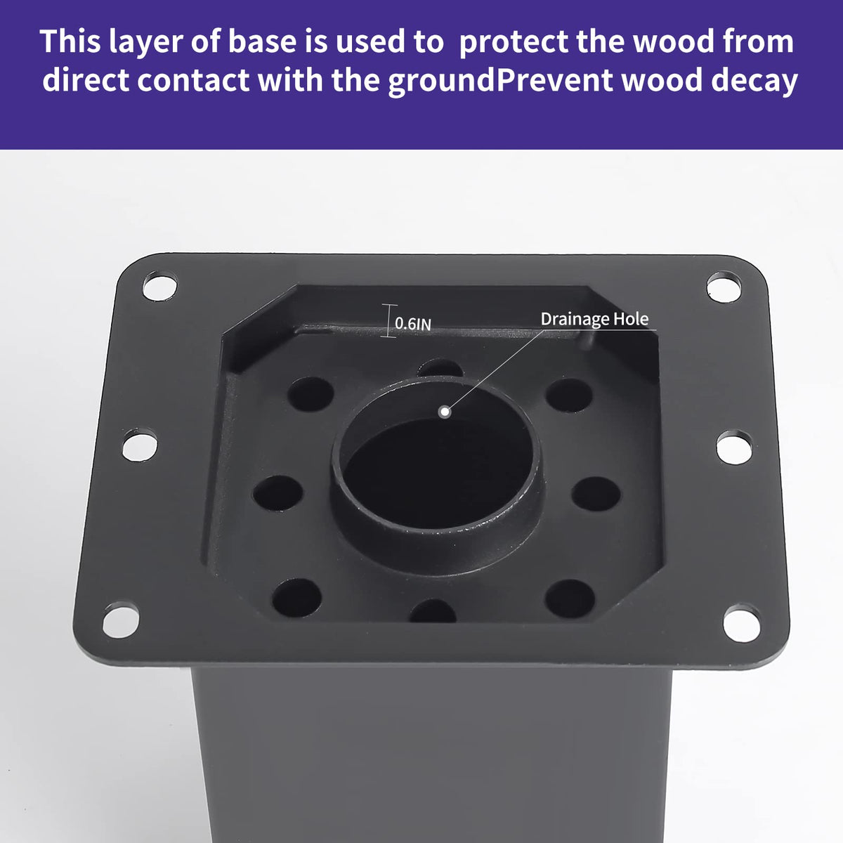 Nrspp post base on concrete floor ensures versatile anchor options.