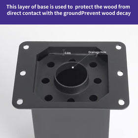 Nrspp post base on concrete floor ensures versatile anchor options.