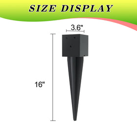 Nrspp ground spike heavy-duty 16in keeps posts secure in soil.