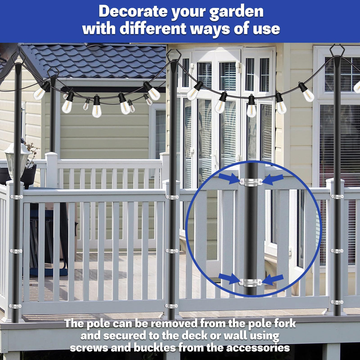NSHWFW deck bracket installation demonstrates versatile mounting on hard surfaces.