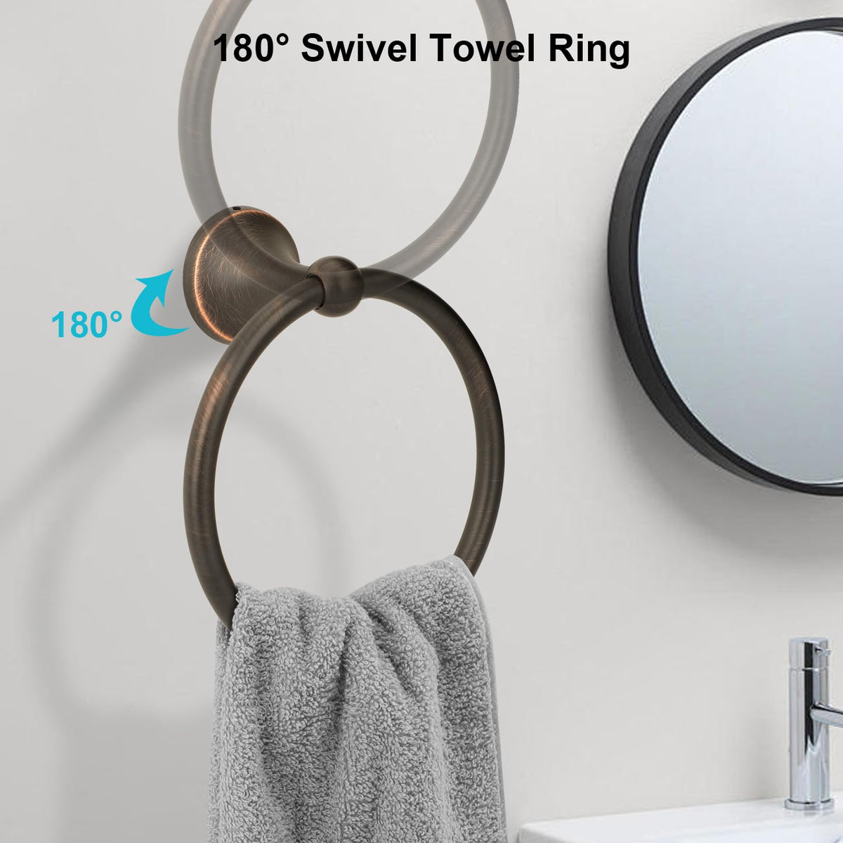Ntipox robe hooks with antique bronze finish add versatile organization.