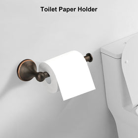 Ntipox toilet paper holder in oil rubbed bronze keeps essentials accessible.