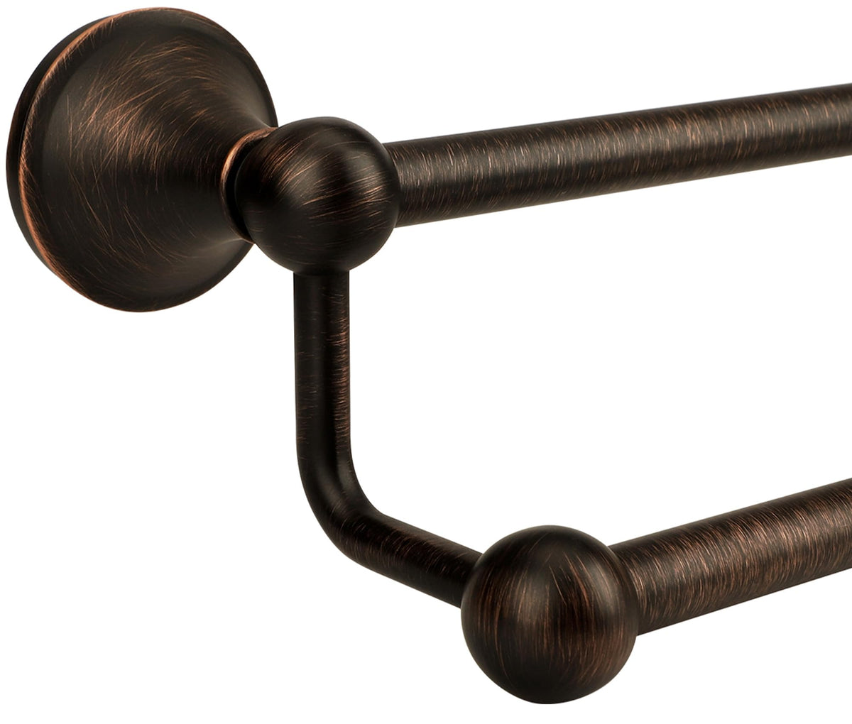 Ntipox antique double towel bar in oil-rubbed bronze, 24-inch display