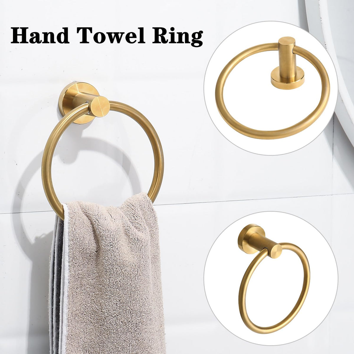 Ntipox brushed gold robe hook 1 keeps robes elevated and dry.