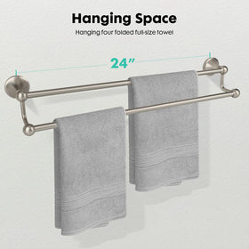 Ntipox brushed nickel towel bar wall mount highlights durable finish in humid spaces