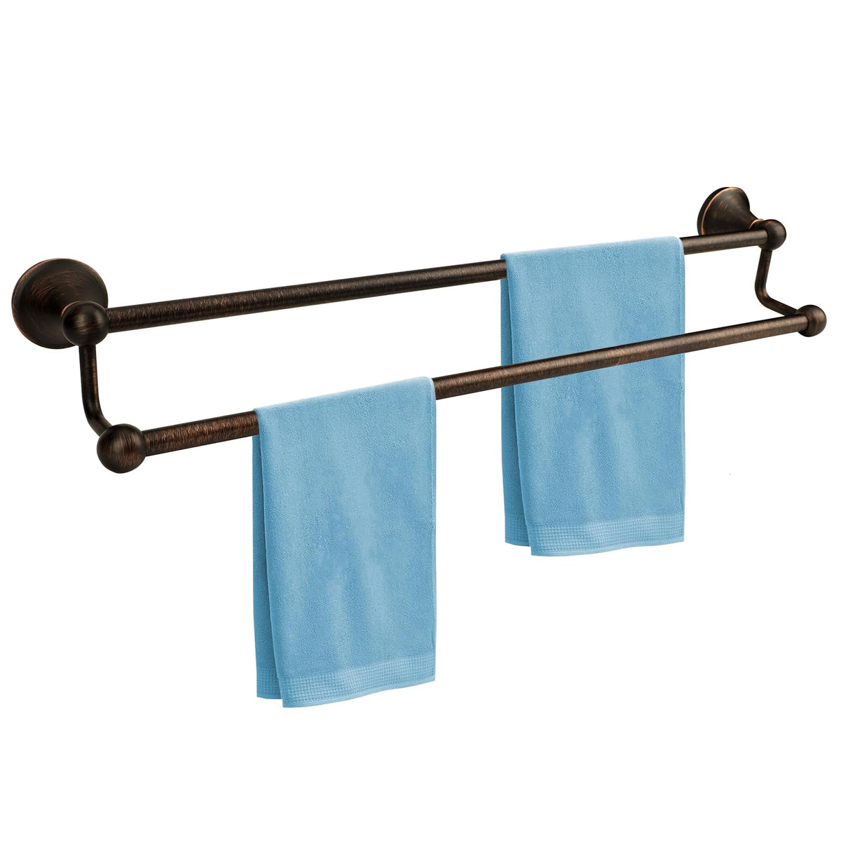 Easy-care bronze finish resists wear and tarnish