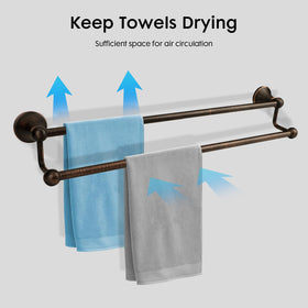 Ntipox hotel-style bronze towel hanger for guest baths