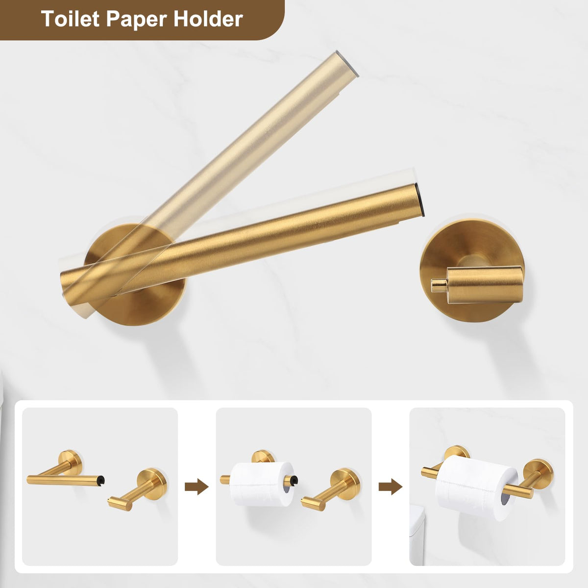 Ntipox pivoting toilet paper holder shows easy reach and large-roll compatibility