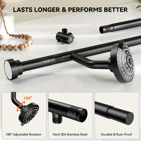 NTPN dual shower head 3 spray modes for customization