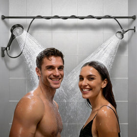 NTPN dual shower head for couples delivering simultaneous showers with ample water flow