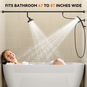 NTPN high-pressure dual shower head provides powerful spray in variable water pressure.