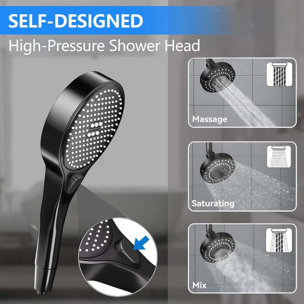NTPN three flow settings offer massage, saturating, or mixed modes