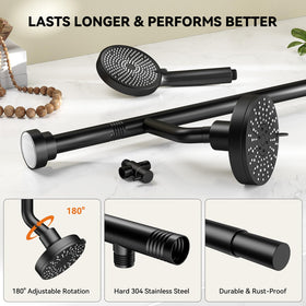 NTPN three-spray modes let you customize rain, massage, or mixed spray.