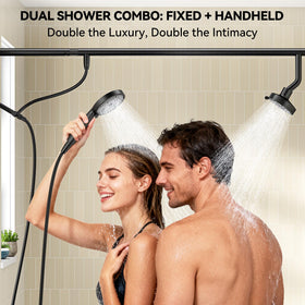 NTPN two-person shower system fits small to large bathrooms for shared use.