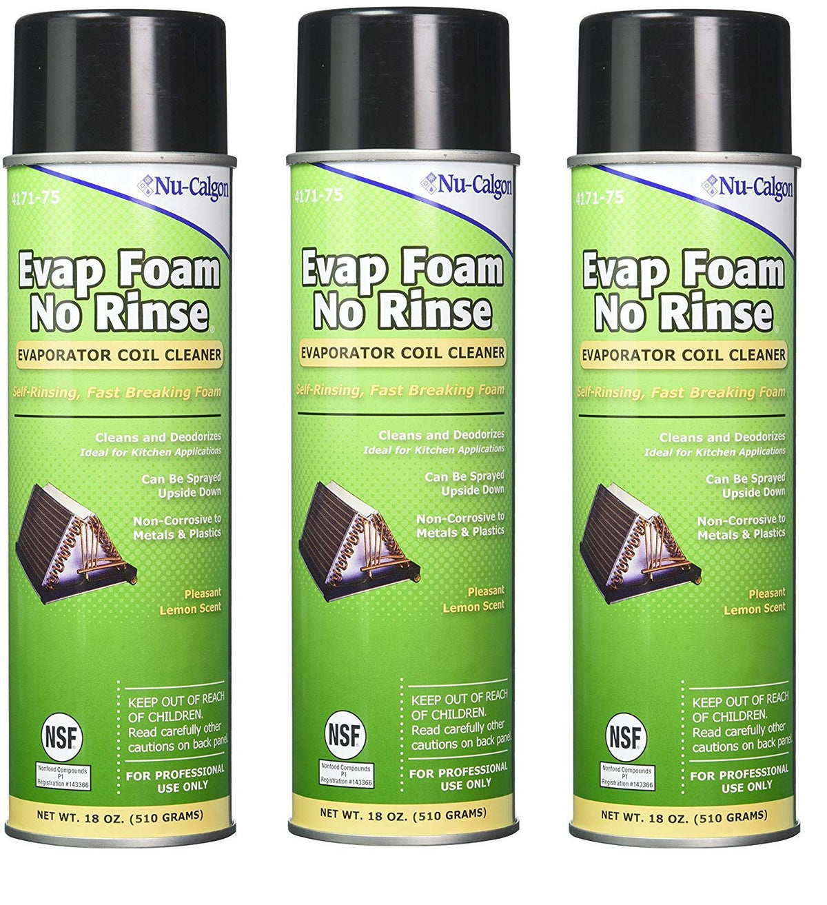 Nu-Calgon Evap Foam cleans evaporator coils with no rinse required