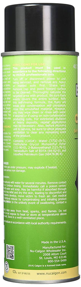 Nu-Calgon Evap Foam deodorizes treated areas with lemon scent