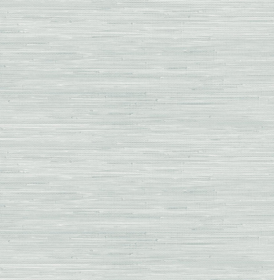 NuWallpaper Whisper Blue grasscloth roll showing textured surface for stylish makeover