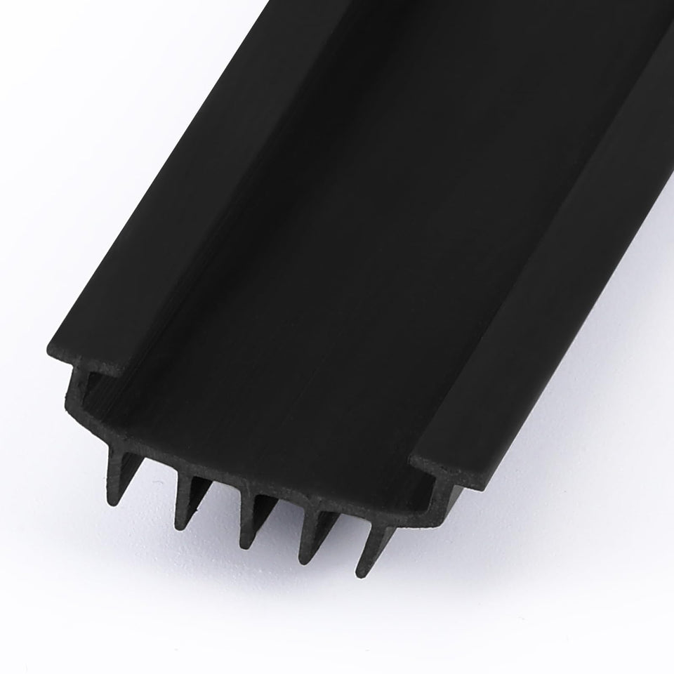 Nuanchu 36-inch U-shaped rubber door bottom seal ready for trimming to fit most doors.