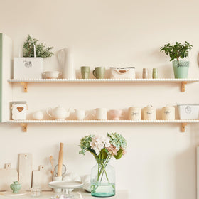 Nuanchu beaded trim offering durable edging for shelves and furniture.