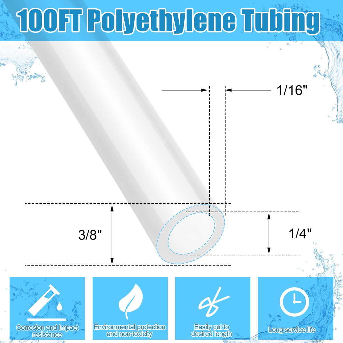 Nuanchu food-grade tubing for drinking water systems, non-toxic and safe for beverages.