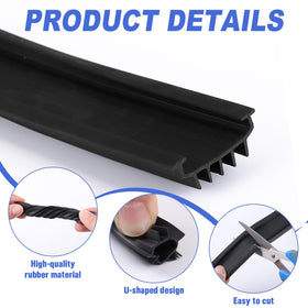Nuanchu noise-reducing door bottom seal shown up close for sound dampening benefits.