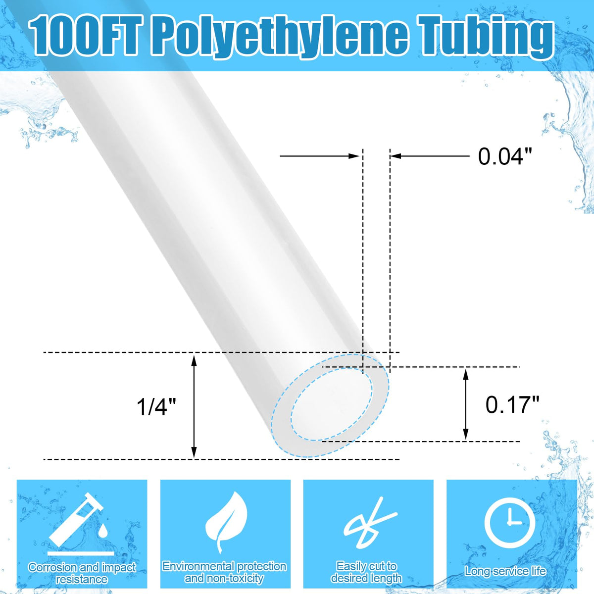Nuanchu tubing close-up shows precise ID and OD for reliable flow in beverage pumps.