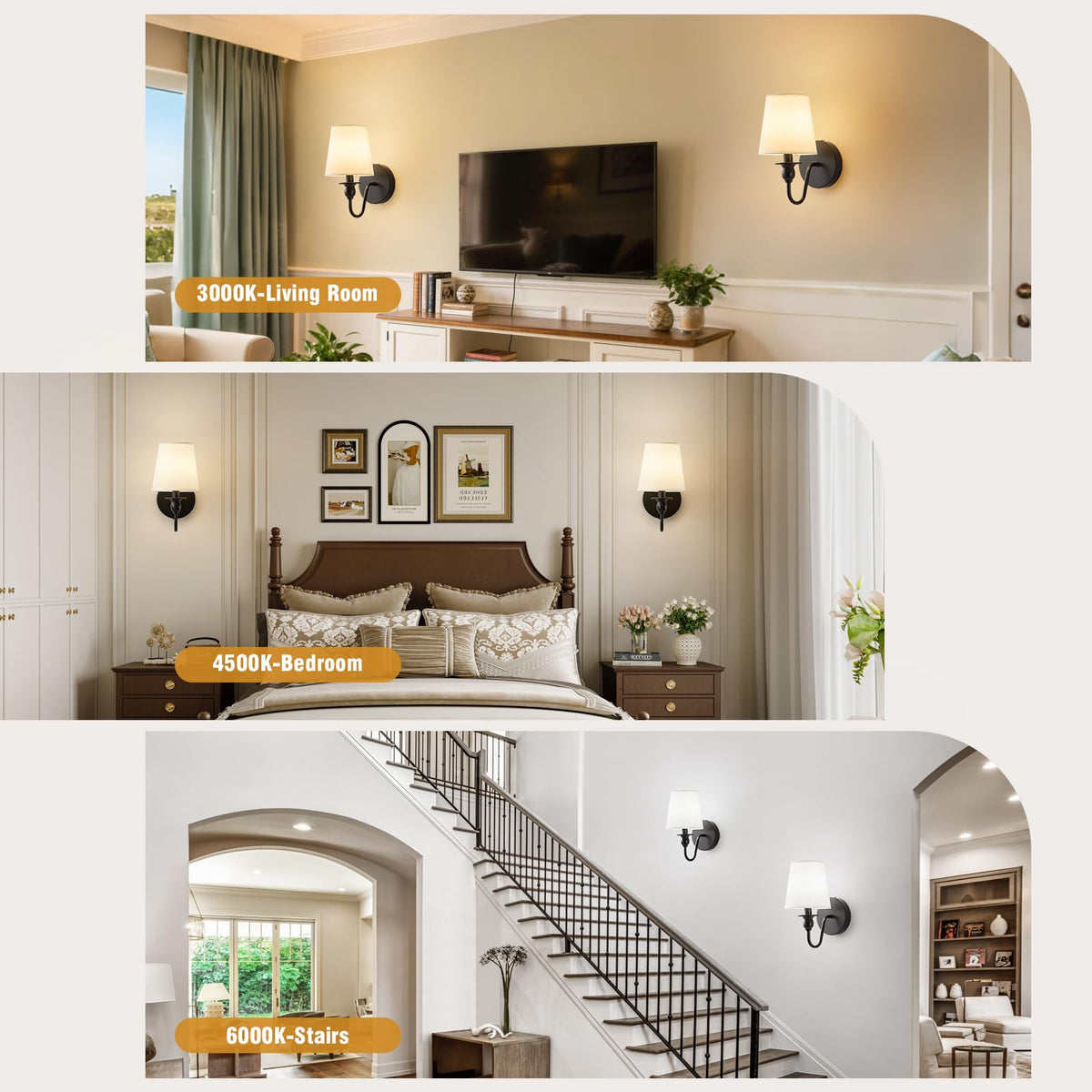 Nuanshued packaging confirms two-sconce set ready for simple placement.