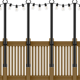 NUERPO 4-pack string light poles highlight outdoor durability for lasting decoration