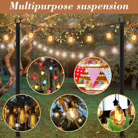 NUERPO adjustable-height poles for versatile hanging styles and decor.