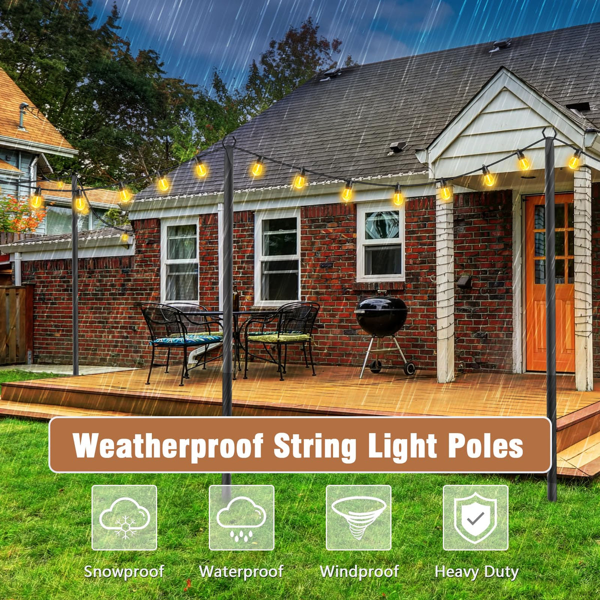 NUERPO easy tool-free installation for quick outdoor setup.