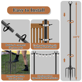 NUERPO wedding outdoor lighting with sturdy, reliable poles.