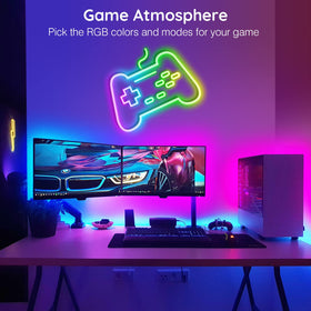 NUERPO 150ft LED rope light brightens living room with RGB versatility.