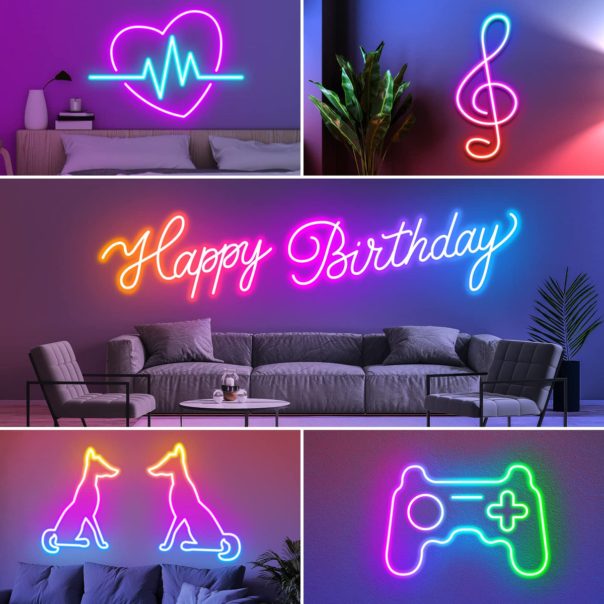 NUERPO neon rope light bends into shapes for DIY signage.