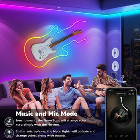 NUERPO lights sync with music for dynamic atmosphere.