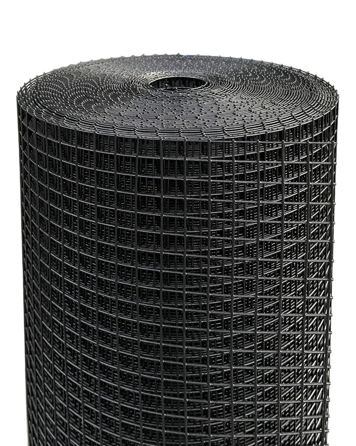 Nueve Deer black hardware cloth half-inch mesh roll used for durable garden fencing and enclosures
