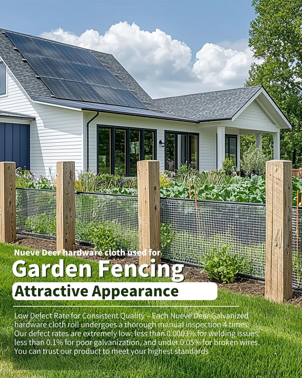 Nueve Deer gopher barrier for garden protection and soil safety.