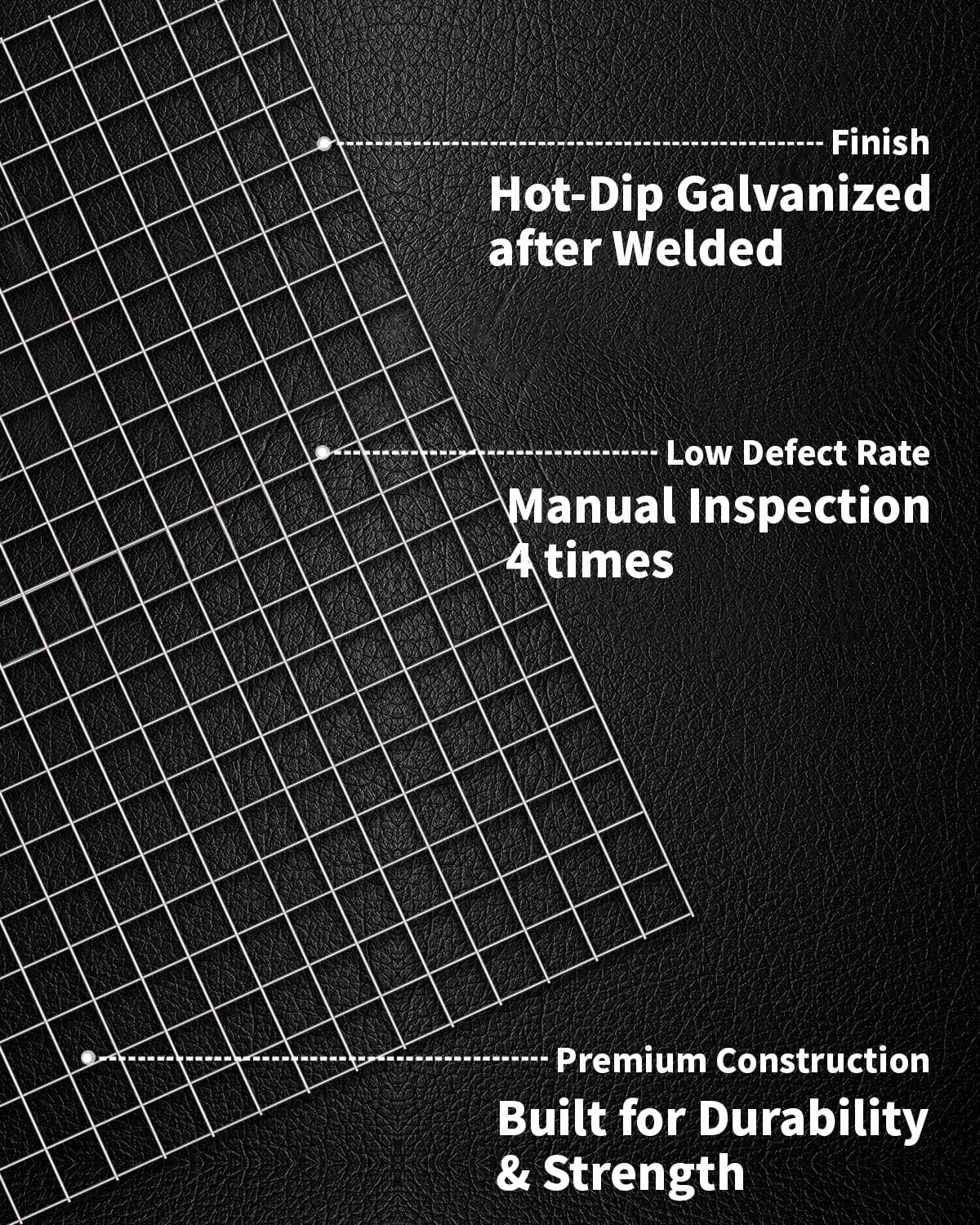 Nueve Deer hot-dip galvanized finish resists rust in outdoor settings