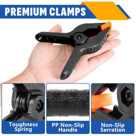 NUITPY backdrop clip in use securing fabric without snagging
