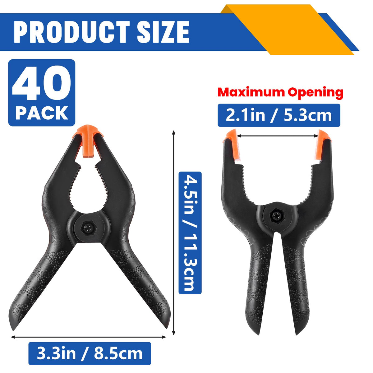NUITPY nylon spring clamps deliver strong grip for wood projects without leaving marks.