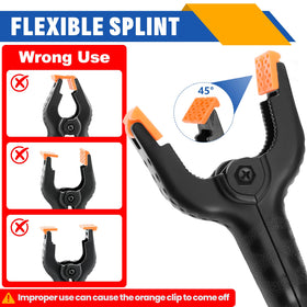 NUITPY plastic woodworking clamp gripping tool with soft orange grip