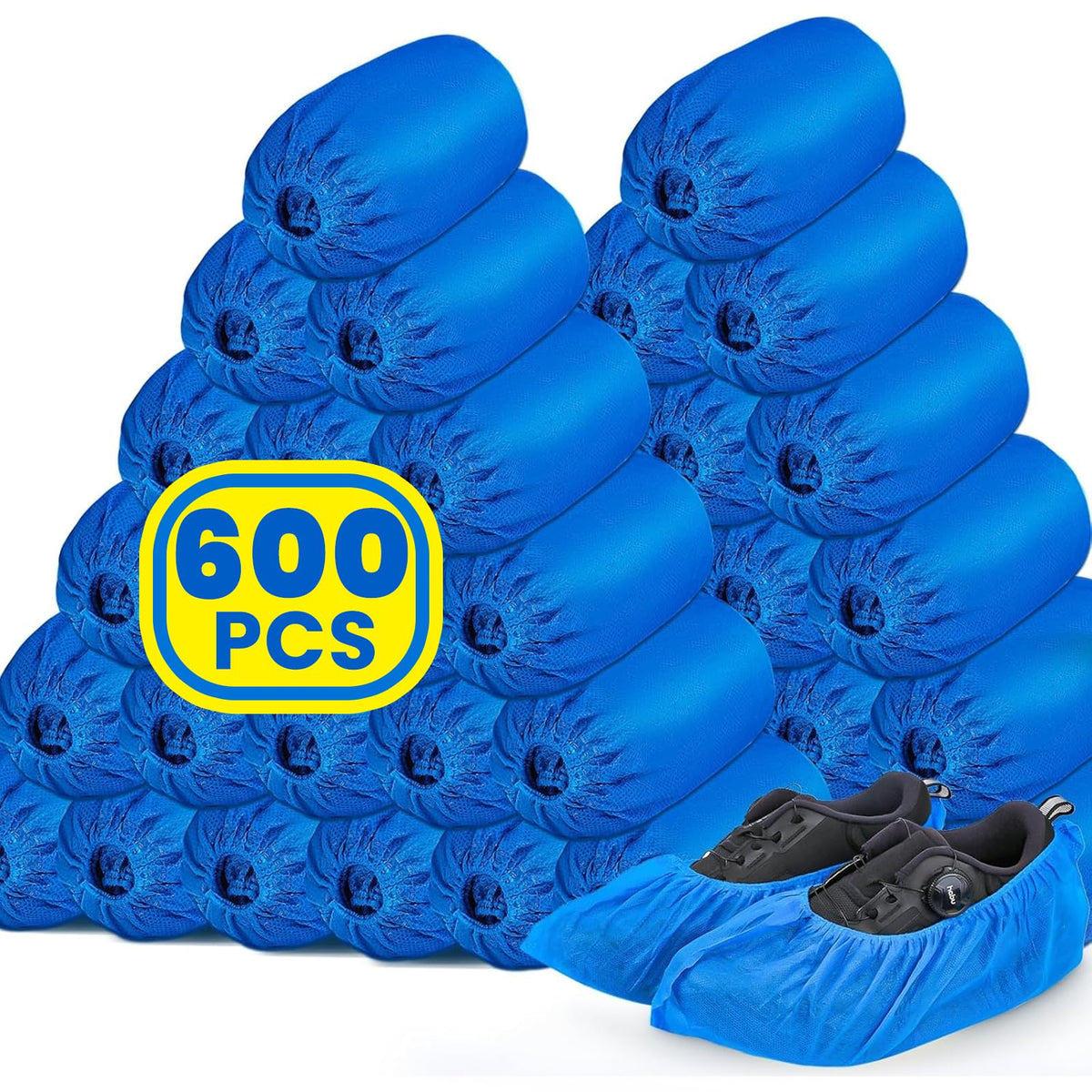 NUITPY disposable shoe covers, 600-pack, protect floors during cleanings and visits.