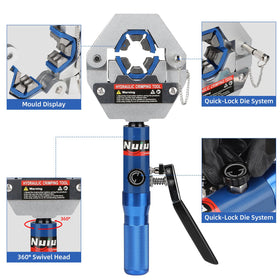 NUIU FS-7842A swivel head enables flexible on-site crimping